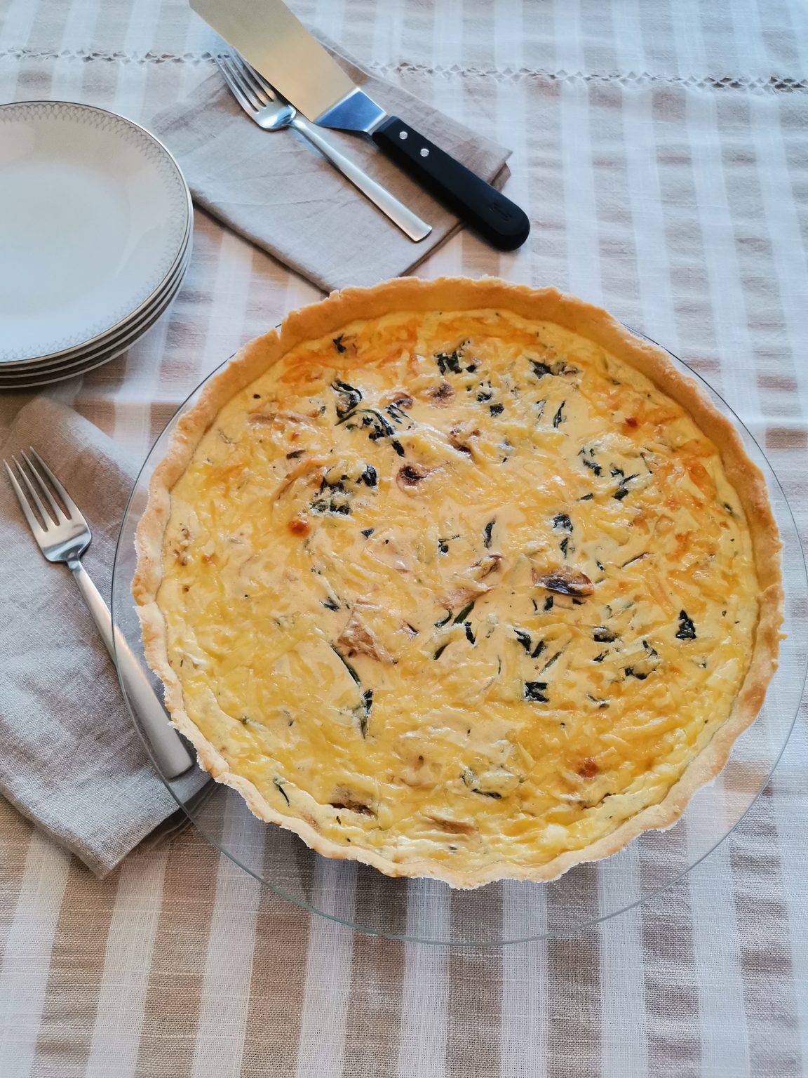 SpinachMushroomRicotta Quiche Cocina de Vale